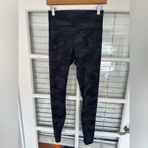 Lululemon Black Camouflage Leggings